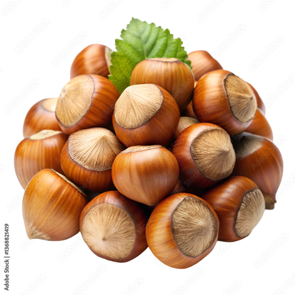 hazelnuts isolated on white hazelnuts isolated on white