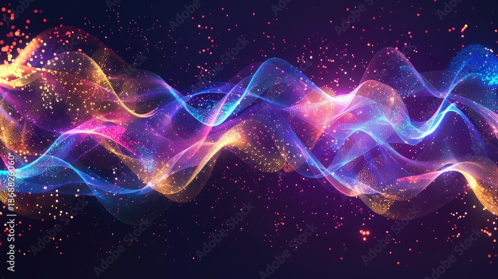 Wonderful picture of colorful light sparkling particles scattered across space background, create abstract bokeh effect perfect for designs that aim to evoke a sense of energetic and fantasy. AIG53. Wonderful picture of colorful light sparkling particles scattered across space background, create abstract bokeh effect perfect for designs that aim to evoke a sense of energetic and fantasy. AIG53.