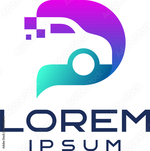 Modern Simple Parking Car Logo Template