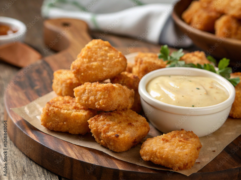 fried chicken nuggets with sauce fried chicken nuggets with sauce