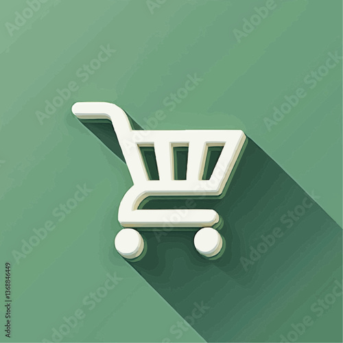 Einkaufswagen-Symbol, minimalistisches Design


