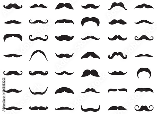 set of mustache. collection of mustaches. set of mustaches. set of mustache vector