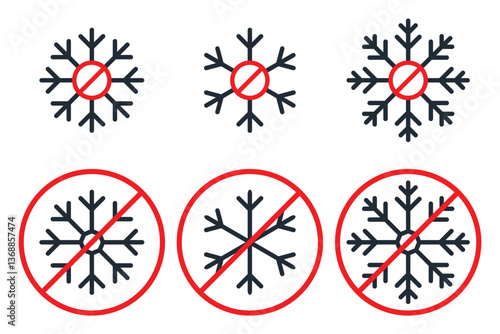 No ice icon. illustration vector