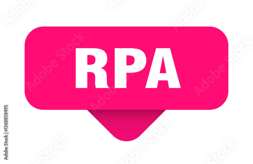 rpa sticker. rpa sign on transparent background