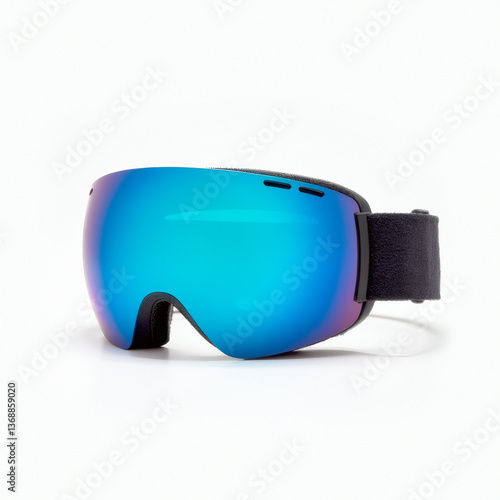 Fullcolor sports sunglasses for skiing and extreme sports, mockup on white background
