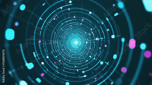 Wallpaper Mural Abstract digital tunnel (4) Torontodigital.ca