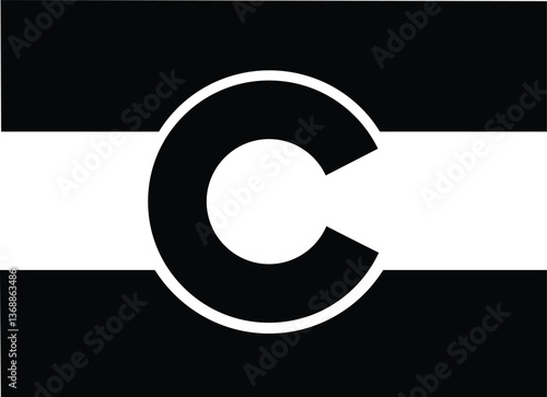Colorado State Flag Silhouette Design