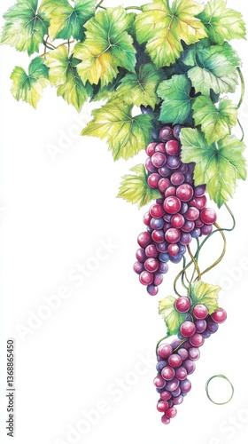 Wallpaper Mural Twisted grapevine branches form a frame border, isolated with negative space for design layouts Torontodigital.ca