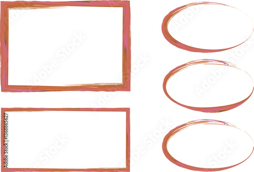 brown old rose mocha color art sketchy abstract frames