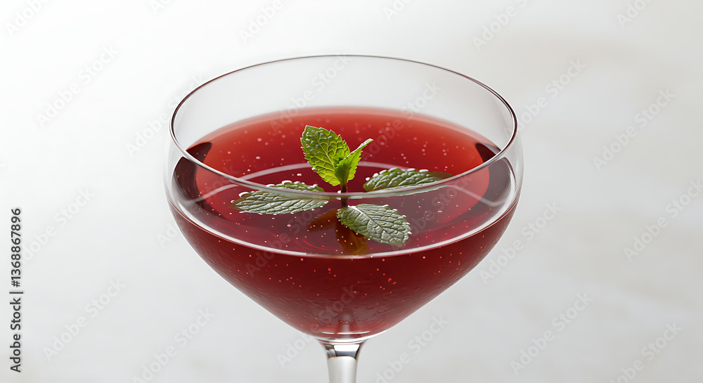 Refreshing Red Cocktail with Mint Garnish A Vibrant Drink Recipe Refreshing Red Cocktail with Mint Garnish A Vibrant Drink Recipe