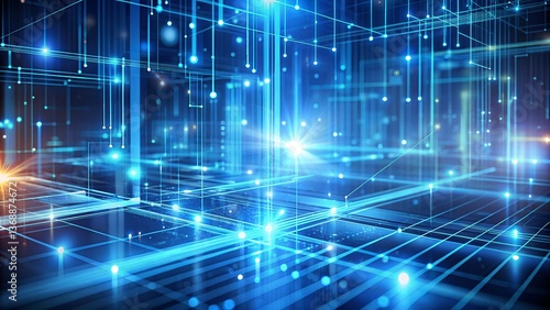 abstract blue background with lights