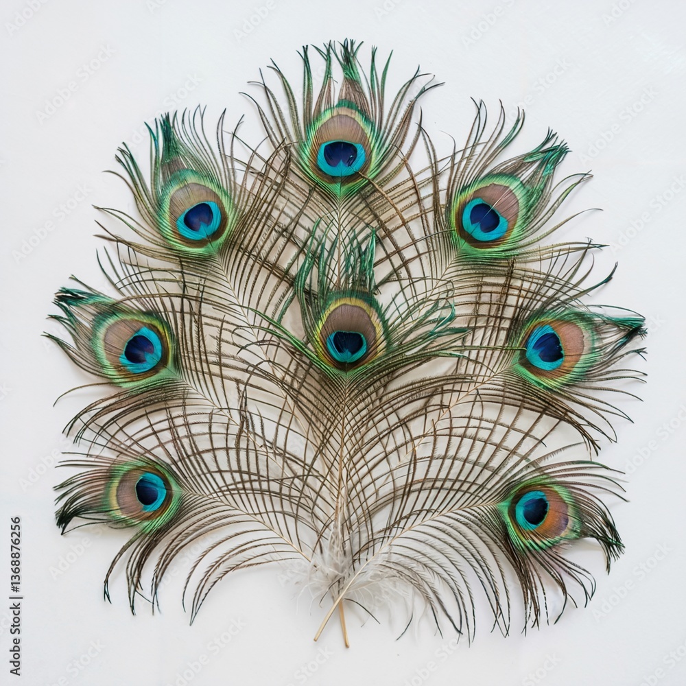 Obraz premium Peacock Feathers Arrangement Peacock Feathers Decor Peacock Feathers