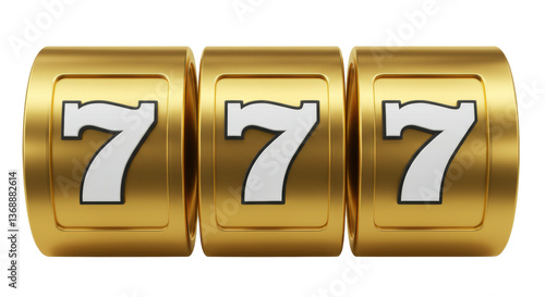 Bild auf Leinwand Isolated 777 Jackpot