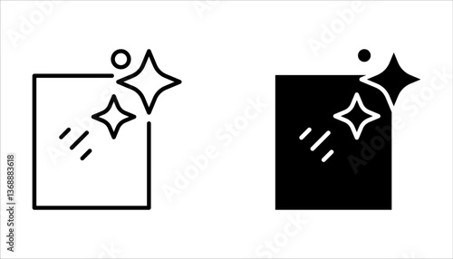 clean surface icon set, easy cleaning, vector illustration on white background.