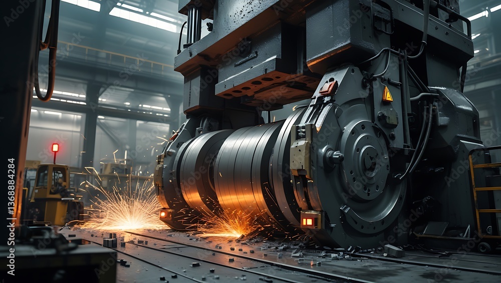 Jammed Industrial Press, Stuck Materials, Mechanical Failure, Heavy-Duty Machinery Breakdown
Jammed Industrial Press, Stuck Materials, Mechanical Failure, Heavy-Duty Machinery Breakdown