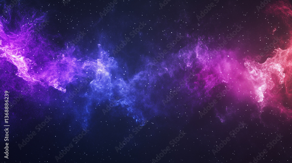 Fototapeta premium Deep space nebula with glowing gaseous clouds