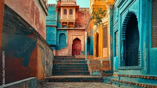 Vibrant Hues of Jodhpur's Historic Alleyways