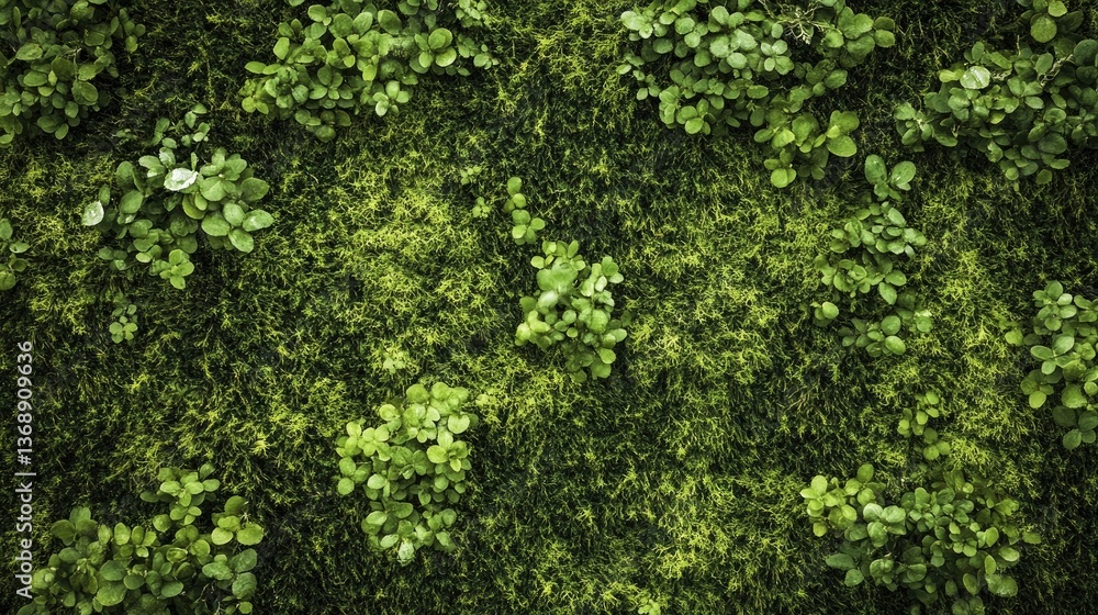 Mossy forest view, wilderness mossy forest, green moss in wilderness forest Mossy forest view, wilderness mossy forest, green moss in wilderness forest