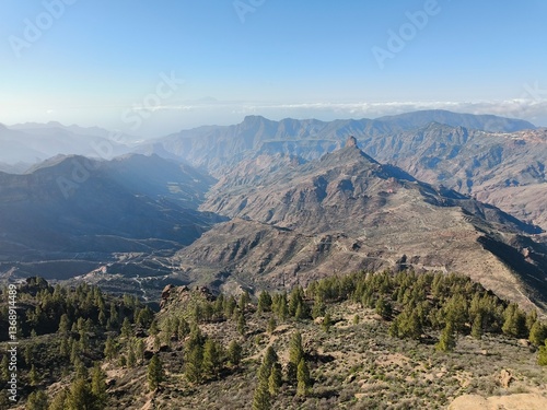 View of beautiful mountains in Gran Canaria 