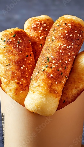 Crispy Breadsticks in Paper Cone