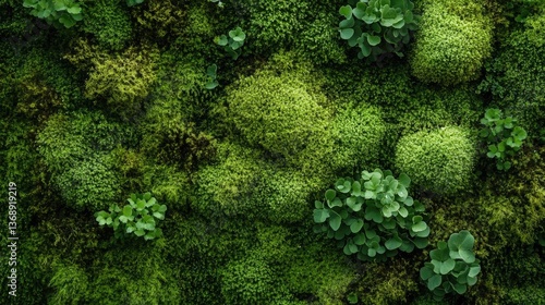 Moss green texture, grunge background, long web banner