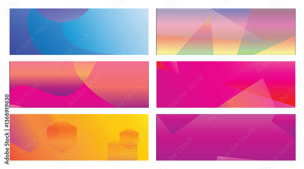 Fototapeta premium Abstract Colorful Geometric Backgrounds (4)