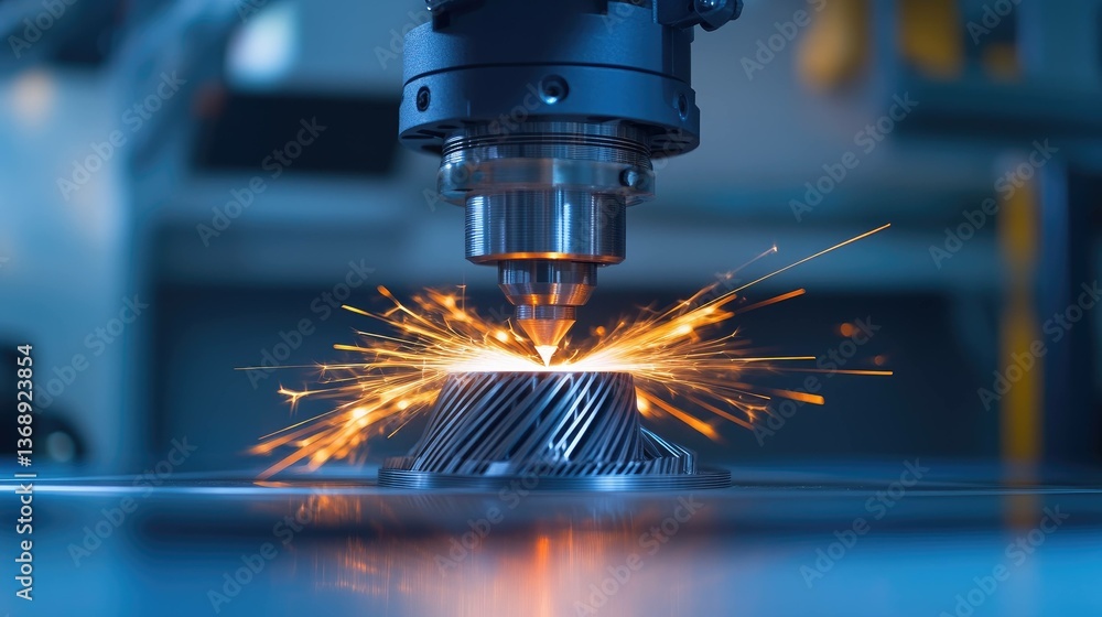 Metal laser cutting machine industrial manufacturing process sparks Metal laser cutting machine industrial manufacturing process sparks