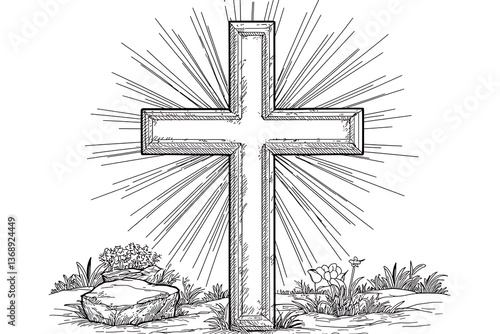 Cross Religious Drawing