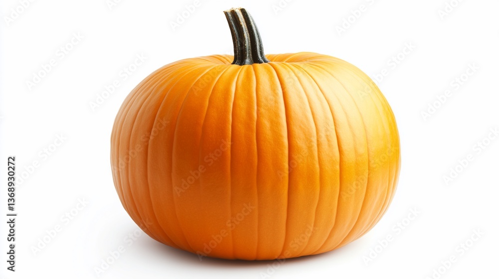 Obraz premium Orange pumpkin, whole, isolated