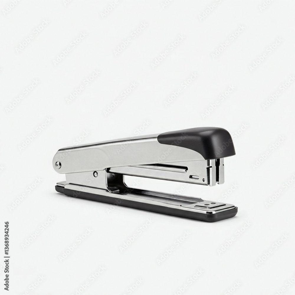Black stapler isolated on a white background front view Black stapler isolated on a white background front view