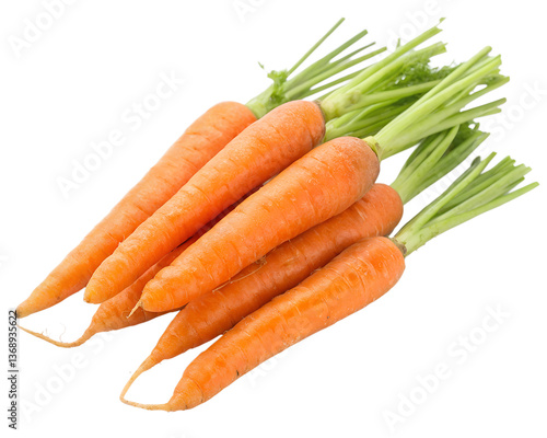 carrots isolated on white background AI Generative
