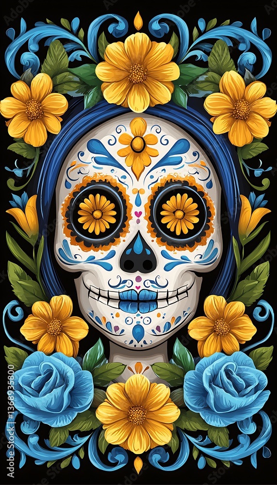 Fototapeta premium Day of the Dead Skull Art
