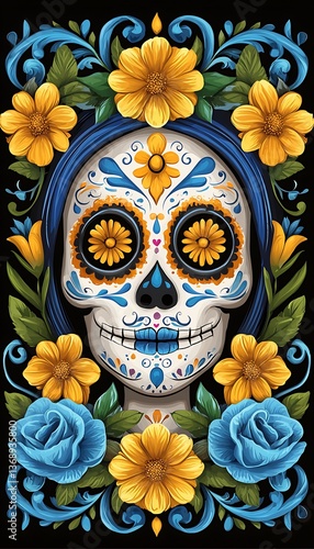 Day of the Dead Skull Art