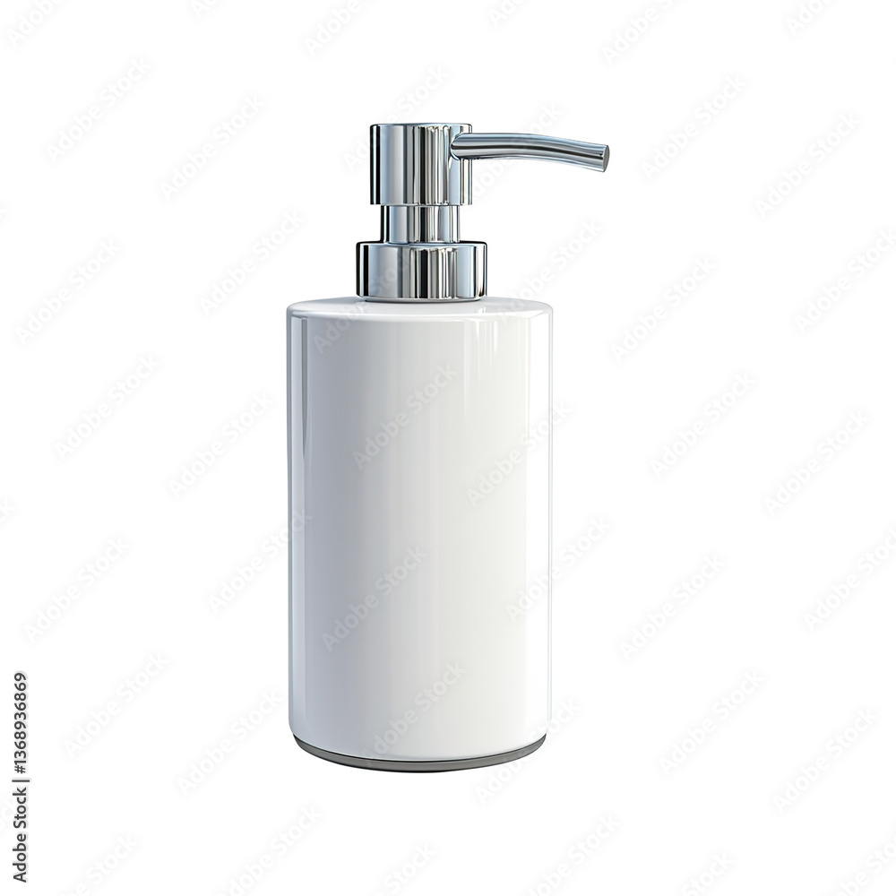 Obraz premium white soap dispenser isolated on transparent white background, clipping path