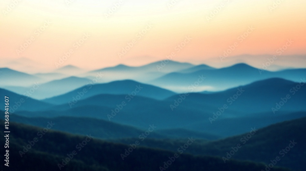 Blue Mountain Range at Sunset Blue Mountain Range at Sunset