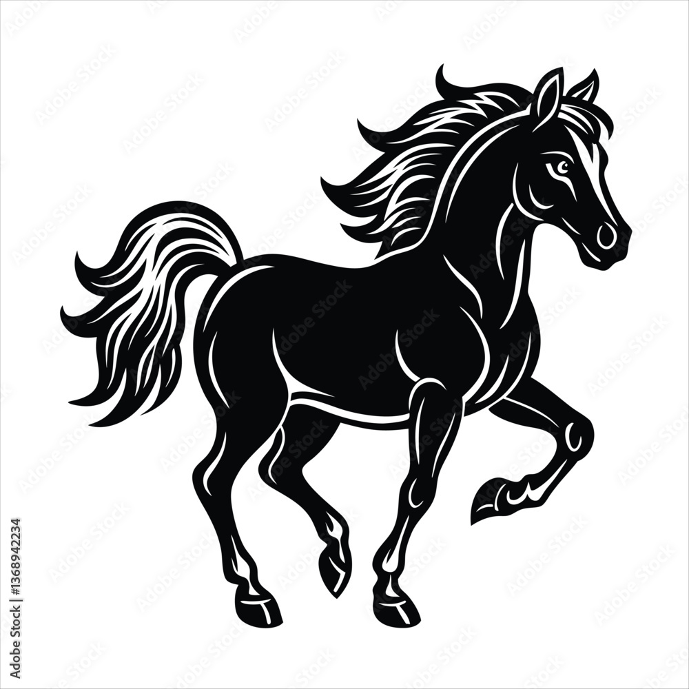 horse silhouette vector style horse silhouette vector style