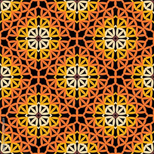 Pattern with crochet granny square wallpaper handmade decorative art design print