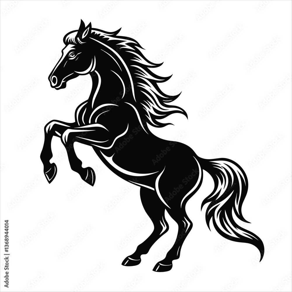 Obraz premium horse silhouette vector style