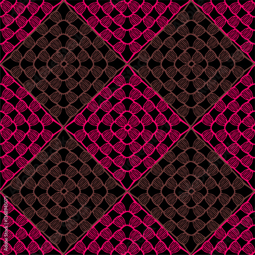 Pattern with crochet granny square wallpaper handmade decorative art design print	
