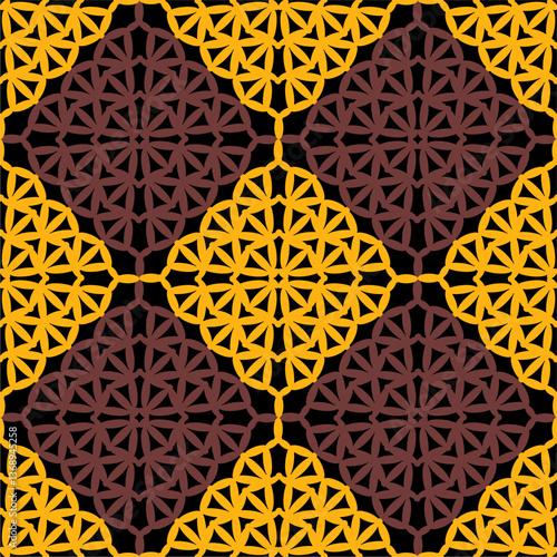 Pattern with crochet granny square wallpaper handmade decorative art design print	