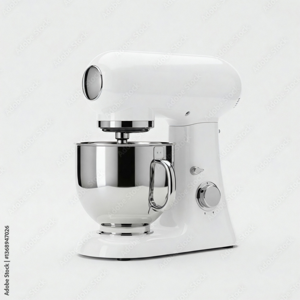 kitchen mixer isolated on a white background. 3d rendering. kitchen mixer isolated on a white background. 3d rendering.