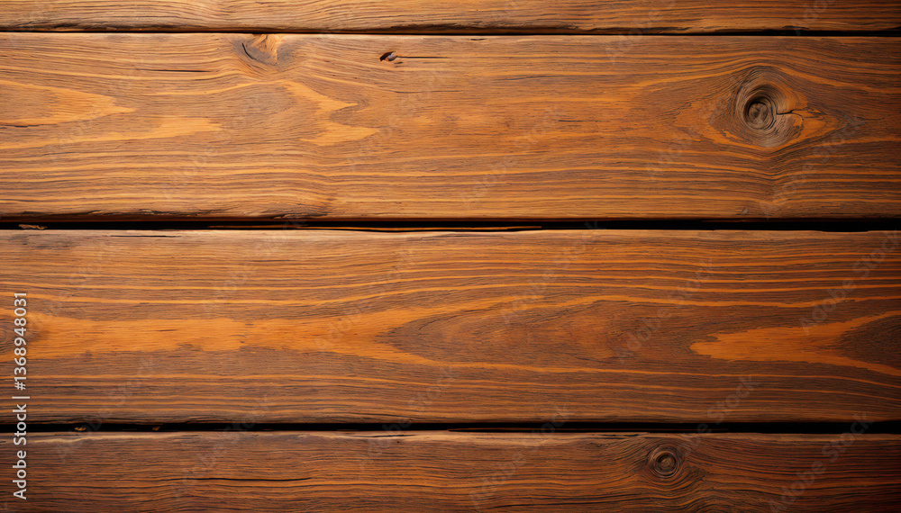 A detailed view of warm wooden planks, showcasing the natural grain and texture of the material. Ideal for background design. A detailed view of warm wooden planks, showcasing the natural grain and texture of the material. Ideal for background design.