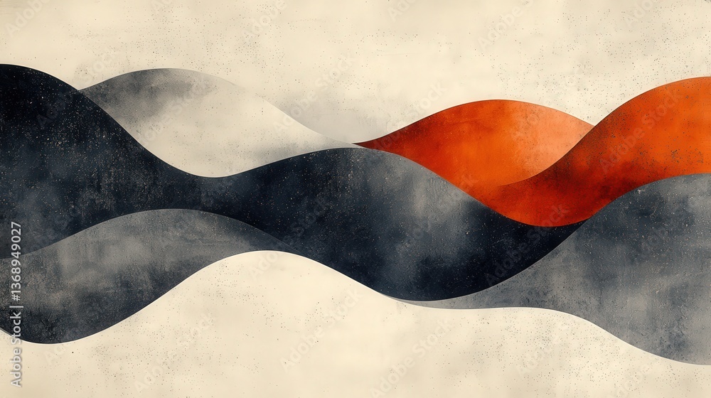 Abstract Waves in Earthy Tones with Smooth Curves and Textures Abstract Waves in Earthy Tones with Smooth Curves and Textures