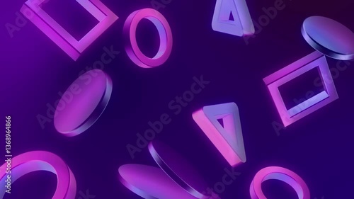 Dynamic seamless gradient background with geometric shapes. Ideal for titles, text, openers, and motion graphics. loop animation
