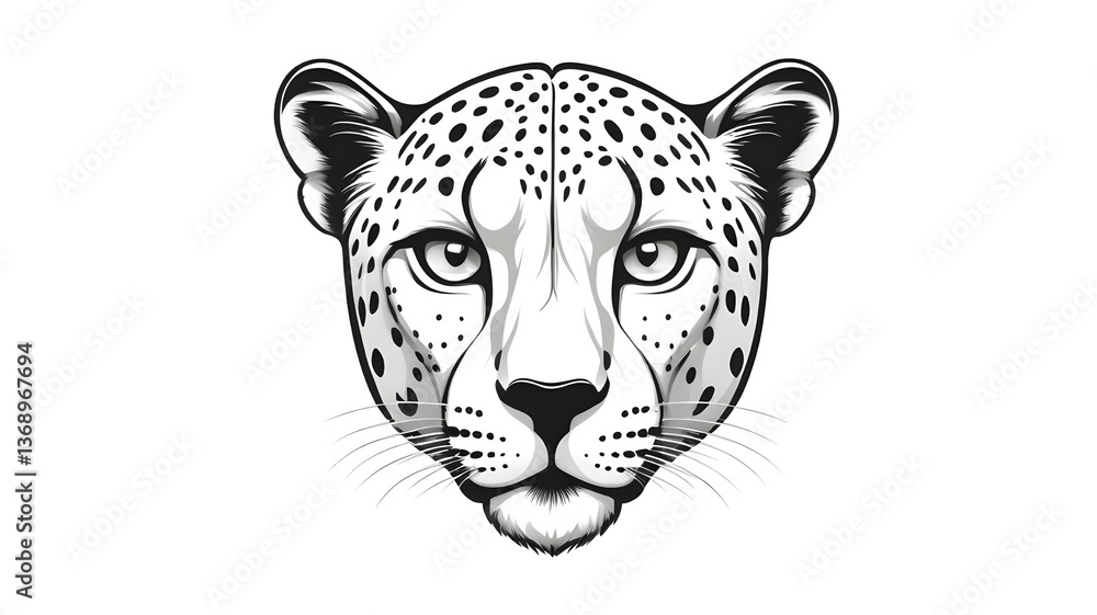 AI GENERATE, cheetah vector icon illustration design logo template