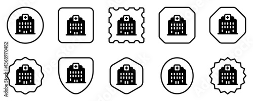 Editable hospital, clinic vector icon. Part of a big icon set family. Perfect for web and app interfaces, presentations, infographics, etc