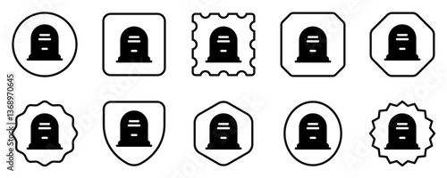 Editable tombstone vector icon. Part of a big icon set family. Perfect for web and app interfaces, presentations, infographics, etc