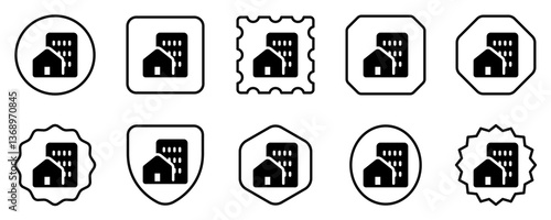 Editable home, office, commuting vector icon. Map, location, navigation. Part of a big icon set family. Perfect for web and app interfaces, presentations, infographics, etc