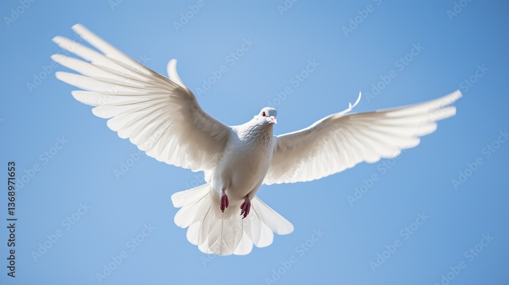 Obraz premium White Dove in Flight