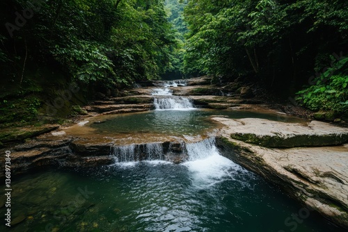 Beautiful Kuang Si Waterfall in Laos